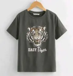 Tiger トラプリント Tシャツ ダークグレーのサムネイル