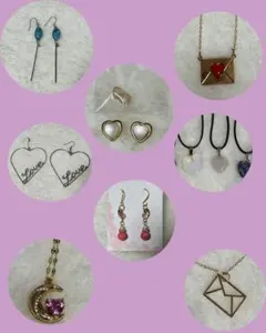 ネックレス,ピアス 8点セットまとめ売り
