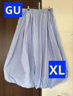 GU バブルヘムミディスカート レディース ブルー XLのサムネイル