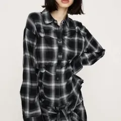 SLY CHECK KNOT DETAIL シャツ F 長袖　チェックのサムネイル