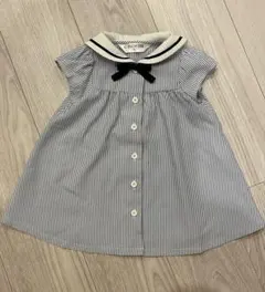 CHOPIN セーラー襟ストライプワンピース 80