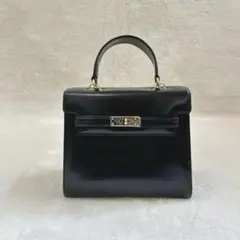 美品　ミラショーン　黒　ゴールド　金具　ターンロック　フォーマル　ハンドバッグ