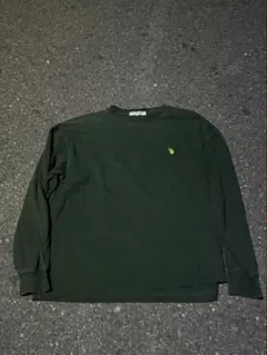 90sU.S. POLO ASSN. ダークグリーン 長袖トレーナー