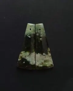 春セール❗️New❗️⑫ クロームカルセドニー ピアス.イヤリング用 ペア