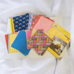 折り紙まとめ売り/多色 花柄 ドット模様 メタルカラー金赤/お祝い工作/キッズ