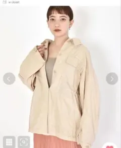 w closet 衿付ミリタリーシャツ 新品のサムネイル