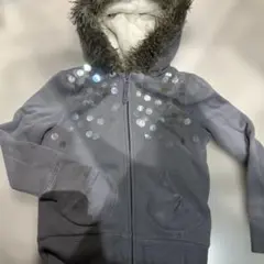 GapKids グレー フード付きパーカー 130cm