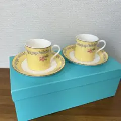 Tiffany & Co. ピンクチューリップ花柄カップ 2個セット