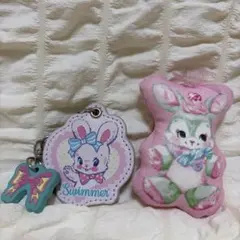 【SWIMMER】 マスコットホルダー うさぎ リボン ガチャ カプセルトイのサムネイル