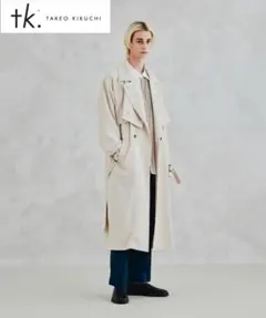 tk.TAKEO KIKUCHI ◆ドライツイルダブルヨークトレンチコート M