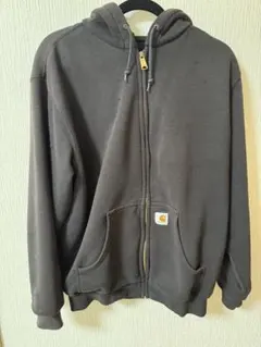 希少】80-90s Carhartt ジップパーカー墨黒鬼フェード カジュアル
