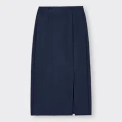 カットソーナローミディスカート　GU ネイビー　S