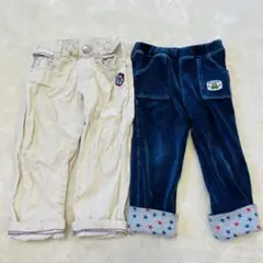 【ミキハウス✨】　ベロアロングパンツ　コーデュロイパンツ　100 2着セット