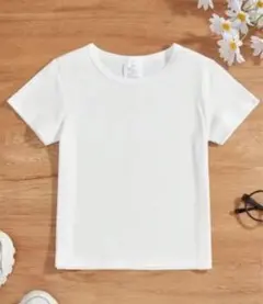 シンプル ホワイト 半袖Tシャツ