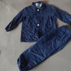 ネイビー ドット柄 パジャマ 100-110