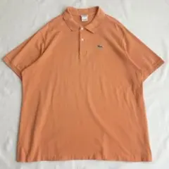 70s80sフランス製フレンチラコステポロシャツ ピンク M半袖 ss117 
