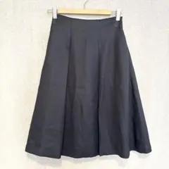 美品✦ef-de フレアスカート S スミクロ オフィスカジュアル 小さいサイズ