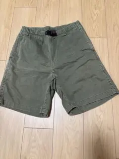 グラミチ　オリーブグリーン コットン ショートパンツ