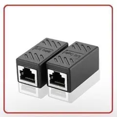 RJ45 LANケーブル用中継コネクタ コンパクト ギガビット 2個セット