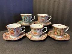 大人気　有田焼 仁祥窯 古伊万里 カップ&ソーサー　5客セット　未使用