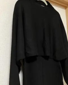ニットワンピース　ニット　黒　￼GU お呼ばれ