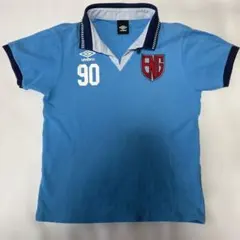 Umbro ENGロゴ付きポロシャツ 水色のサムネイル