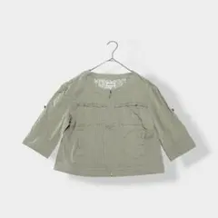 LODISPOTTO ロディスポット ノーカラー 7分袖 ジャケット ベージュMのサムネイル