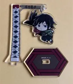 鬼滅の刃 ゆらゆらアクスタ 缶バッジ 鎹鴉運ばれ隊士 第2弾 伊黒 