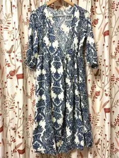 オリエンタル　レーヨン　七分袖　カシュクール ワンピース　ロング　カーディガン