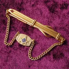 【1950年代頃】フリーメイソン 12金張りゴールド ヴィンテージ ネクタイピン