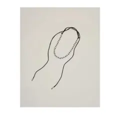CHIGNON シニヨン／ドロップガラスコードネックレス ブラック | Mercari