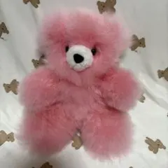 ふわふわアルパカテディベア (ペルー直輸入) ペールピンク