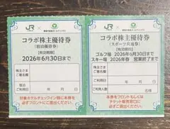 JR東日本　コラボ株主優待券