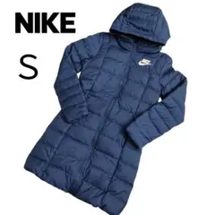 美品✨NIKE フード付きダウンジャケット S ネイビー Aライン