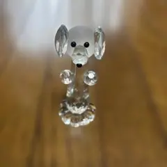 クリスタル 犬の置物