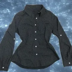 y2k 韓国ファッション ドット柄 シャツ 平成 kawaii
