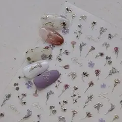 ネイルシール　立体　3D ドライフラワー　花　フラワー　4481