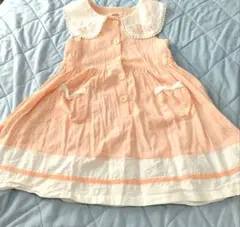 夏物セール！souris ☆襟刺繍ノースリーブワンピース☺120cm