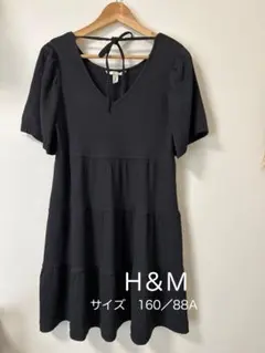 訳あり　H＆M ブラック　ティアード　チュニック　ワンピース