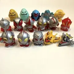 ウルトラマン　ソフビ　指人形 フィギュア　16体セット