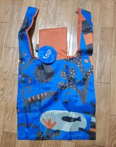 KALDI エコバッグ いきものがたり　ブルー