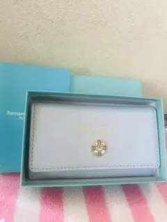 サマンサタバサ　プチチョイス　パールライトブルー水色キーケース　新品、未使用