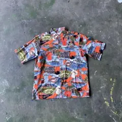 STUSSY MASK SHIRT レーヨン 開襟シャツ ステューシー 総柄 - メルカリ