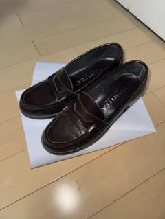 HARUTA ダークブラウン ローファー 中ヒール