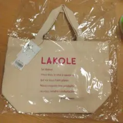 LAKOLE トートバッグ ベージュ ピンク　ミニトート　ランチトート　お散歩