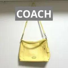✨良品　希少色　coach コーチ　ショルダーバッグ　シグネチャー　黄色 美品✨COACH コーチ ワンショルダーバッグ アクセポーチ