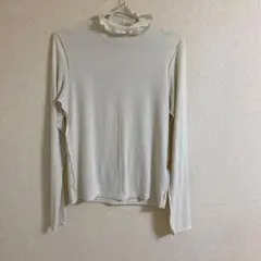 GU ホワイト ハイネック 長袖 トップス M