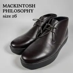 新品級】マッキントッシュフィロソフィー レザー チャッカブーツ 27cm 