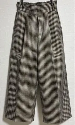 【JEANASIS】チェック ワイドパンツ