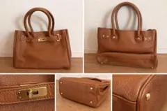 【美品】シータパランティカ レザートート キャメル ゴールド金具 本革